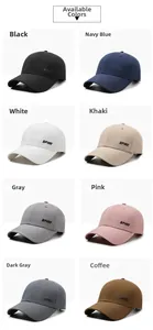 Detail view of quick-dry baseball caps in eight colors with laser-cut breathability holes