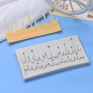 Piping cream drip shape silicone mold for DIY cake decoration and baking crafts