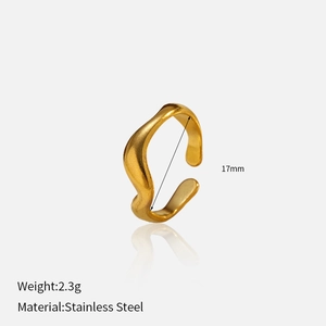Detailed view of wave ring with 17mm inner diameter and 2.3g stainless steel weight