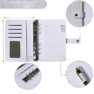 A6 binder cover dimensions 5.1x7.5 inch with buckle closure and pen elastic loop