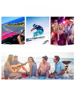 Vintage cat-eye sunglasses for women featuring driving, skiing, and beach use scenes