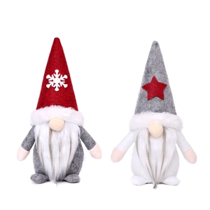 Set di gnomi natalizi con cappelli a fiocco di neve per decorazione domestica in stile nordico