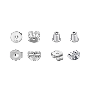 925 Sterling Silver Earring Backs Secure Butterfly Bullet Disc Shape Stoppers Replacement Findings