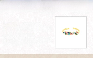 Detail specifications of the S925 sterling silver open ring with cubic zirconia stones