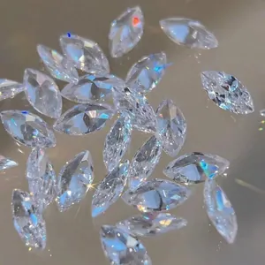 Sparkling marquise-cut butterfly zircon crystals for nail art with vibrant fire effect