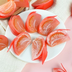 Realistic Artificial Tomato Slices PVC Resin Simulation Vegetable Models For Kitchen Photography Props Home Decoration