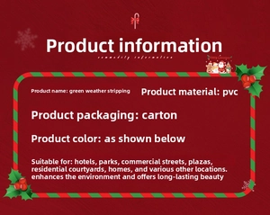 Detailed specifications of green PVC Christmas tinsel garland for festive decoration