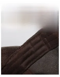 Close-up of moisture-wicking sweatband with reinforced stitching on a vintage baseball cap