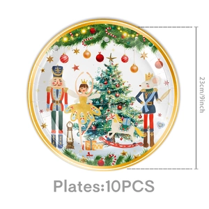 Detail von 23 cm Nussknacker-Weihnachtsteller für die festliche Tischdekoration
