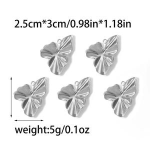 Specifiche di dimensioni e peso per ciondoli a foglia di salice argento, 2,5 cm per 3 cm