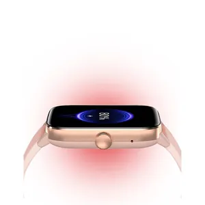 QS11 Smart Watch in Rose Gold with 260mAh battery for wireless charging and long battery life