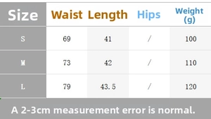 Size chart for women asymmetric lace skirt including waist and length in centimeters