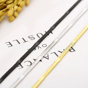 Titanium Steel Flat Snake Bone Chain Necklace Men Women Minimalist Punk Fashion Jewelry Gold Silver Black Neck Chain Gift