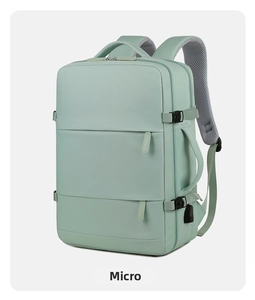 Lightweight travel backpack for women, large capacity business laptop backpack, green