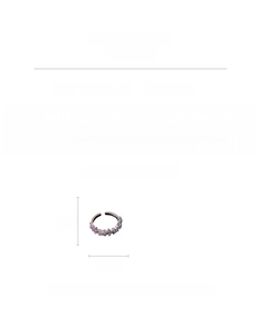 Dettaglio dell'anello fiore e stella in zircone oro rosa con dimensioni e informazioni