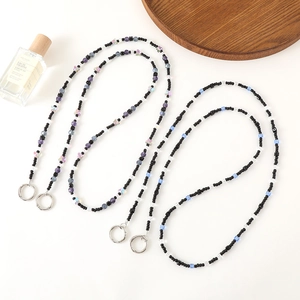 Crystal Beaded Crossbody Phone Lanyard Butterfly Cube Iridescent Anti-Lost Strap Bag Chain Replacement Accessories