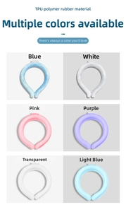 PCM neck cooling rings in multiple colors showing matte TPU polymer rubber material