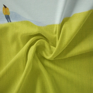 Detailed close-up showing light-transmitting texture and soft drape of art print tapestry