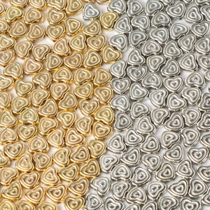 Heart Shape CCB Loose Beads Metallic Plated Spacer Beads For DIY Jewelry Making Bracelet Necklace Handcraft Accessory