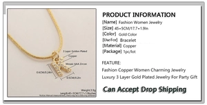 Detailed view of gold plated copper letter K pendant with AAA cubic zirconia stones