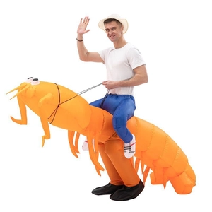 Funny inflatable shrimp costume for adult halloween parties and funny stage performances