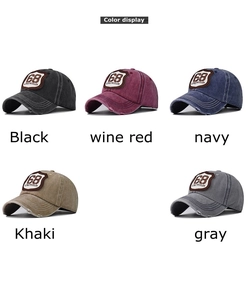 Detailed look at five vintage washed cotton baseball caps with 68 athletic club embroidery