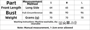 Size chart for lace lingerie top showing measurements for S, M, L in cm and weight in grams
