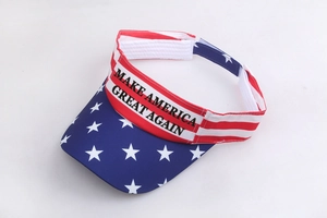 Visière de soleil Make America Great Again avec motif drapeau américain et étoiles