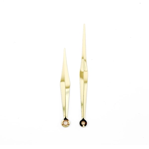 Polished gold aluminum clock hands set with leaf style hour and minute hand parts