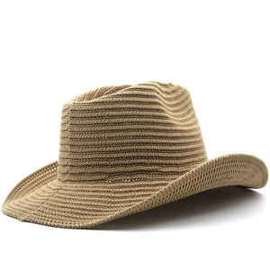 Detail of the high-quality woven texture on this brown foldable cotton yarn jazz fedora