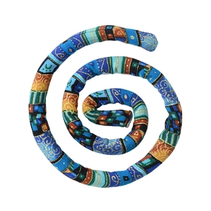 Ethnic style flexible wire hair tie with colorful patterns for ponytail and dreadlocks