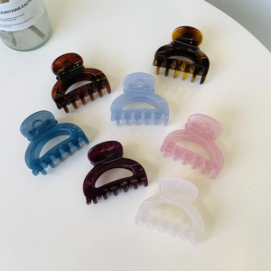 Acrylic Hair Claw Clips Lock Shape Butterfly Buckle Large Square Shark Clip High Ponytail Hair Accessory For Women Fashionable