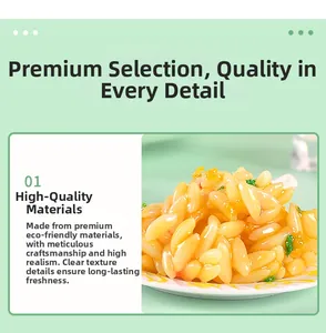 Detailed view of high-simulation fried rice food model made of eco-friendly material