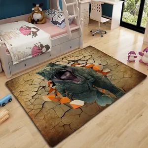 3D ρεαλιστικό χαλάκι δεινόσαυρος για παιδικό δωμάτιο με εφέ σπασμένης πέτρας