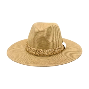 Chapeau Fedora En Paille Style Français Pour Femmes Large Bord Protection Solaire Respirant Fibre Papier Tressée Été Plage