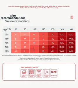 Detailed size chart for yoga flare pants ranging from S to XXXL for heights 155 to 175cm