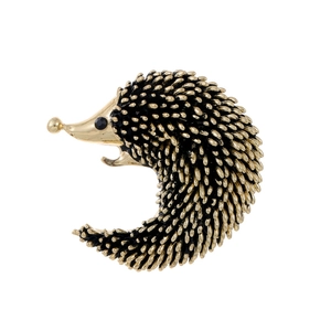 Hedgehog Brooch Alloy Enamel Animal Shaped Lapel Pin Jewelry Accessory For Women Bag Clothing Gift Fashion