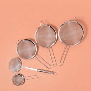 Stainless Steel Fine Mesh Strainer Long Handle Kitchen Sieve Oil Juice Soy Milk Filtration Japanese Style