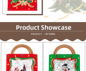 Detail view of festive red Santa and green Snowman water lanterns with swirling glitter