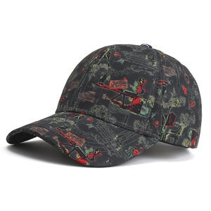 Baseball Cap Retro Art Graffiti Print Polyester Sun Protection Breathable Outdoor Fashion Adjustable Hat For Men Women