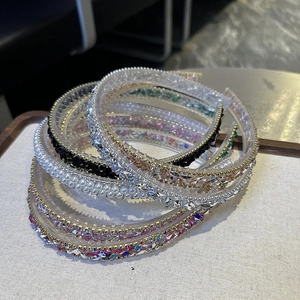 Baroque crystal headbands with rhinestones and pearls in various colors and designs