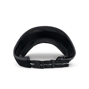 Visière de soleil de sport noire réglable en maille respirante avec boucle arrière