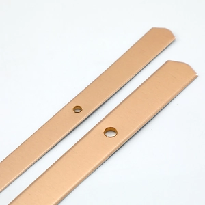 Minimalist rose gold aluminum clock hands with brushed finish for quartz movements
