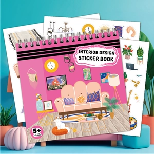 Fashion Interior Design Beauty DIY Sticker Coloring Book Activity Kit Kids Educational Toy Creative Handcrafted Stationery