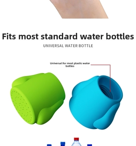 Universal silicone shower head for pet cleaning and gardening fits standard water bottles