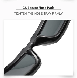 Macro shot of durable integrated nose pads on Y2K punk style sunglasses frame
