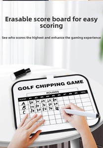 Tablero de puntuación reutilizable para juego de golf con marcador y tabla de 9 rondas