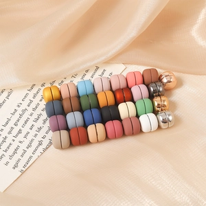 Colorful macaron magnetic scarf pins on silk fabric for hijab and fashion accessory