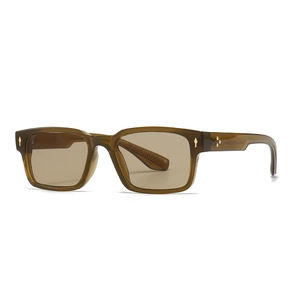 Retro Rectangular Sunglasses For Men Women PC Frame UV400 Protection Vintage Fashion Square Sun Glasses With Metallic Arrow Rivets