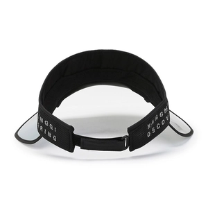 Women black sun visor hat with adjustable back strap and wide transparent face shield